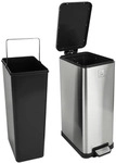 SVITA STM18 M&uuml;lleimer Treteimer 18l inkl. Inneneimer Softclose-Deckel Silber -