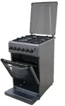 Gasline Gas-Elektro Standherd SHGE5060INX Elektrobackofen mit Gaskochfeld 50 cm