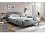 Polsterbett Bett MATTIS Stoffbezug Aspen 92 Hellgrau-120 x 200 cm - Hellgrau