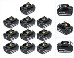 Makita Akku Set 10x BL 1830 B 18 V 3,0 Ah / 3000 mAh Li-Ion ( 10x 197599-5 ) mit LED