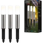 CONNECT TO SHINE Erweiterungsset Junca mit 3er Set LED Wegeleuchten, IP44 - Silber