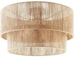 tectake&reg; Deckenleuchte Lignea Lux aus Jute Boho-Stil 45 x 25 cm - Braun