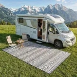 EVOCAMP Outdoor Teppich 250x400 cm, Kunststoffteppich, wetterfest f&uuml;r Terrasse,