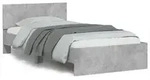 vidaXL Bettgestell mit Kopfteil Betongrau 100x200 cm Holzwerkstoff - Grau