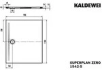 KALDEWEI SUPERPLAN ZERO 1542-5, Duschwanne mit Wannentr&auml;ger extraflach, 110x90cm,