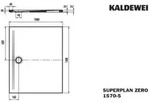 KALDEWEI SUPERPLAN ZERO 1570-5, Duschwanne mit Wannentr&auml;ger extraflach, 130x100cm,