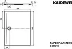Kaldewei 358047983676 DW SUPERPLAN ZERO Mod.1580-5, 1000 x - Schwarz
