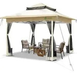 VOUNOT&reg; Pavillon Faltbar 3.6x3.6m, Pop Up Faltpavillon Gartenzelt Partyzelt