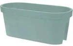 3.11 Balkon Blumentopf OVAL - Farbe: MINTGR&Uuml;N - Gr&ouml;&szlig;e: 60x28 cm - Gr&uuml;n
