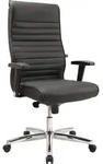 Topstar Chefsessel PRIME TIME 100, PT19TA80 Leder schwarz, Gestell chrom - Schwarz
