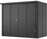 GFP Primeyard Ger&auml;teschrank Metall 156x84x131 cm Gartenschrank anthrazit inkl.