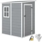 Outsunny Ger&auml;tehaus 1,54m&sup3;, Gartenhaus mit Pultdach, 122 x 149 x 192/177 cm