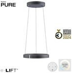 PAUL HAUS LED-Pendelleuchte PURE E-Clipse elektrisch 2700-5000K grau 2560-15