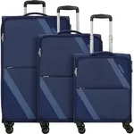 American Tourister Trolley Star Max 3 PC Set A Navy / Blue dunkelblau 81cm -