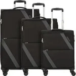 American Tourister Star Max 4 Rollen Kofferset 3-teilig mit Dehnfalte - Schwarz