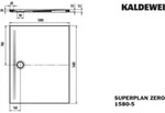 KALDEWEI SUPERPLAN ZERO 1580-5, Duschwanne mit Wannentr&auml;ger extraflach, 140x100cm,