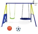 CCLIFE Schaukelgestell Outdoor 200kg Multifunktionales 4-in-1 Schaukelgestell Metall