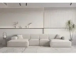 Wohnlandschaft U-Form CELES PREMIUM XS in Stoff Ascot Bukla Beige - Beige