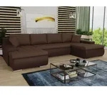 Wohnlandschaft mit Schlaffunktion Faris U-Form - Couch, Schlafsofa mit...