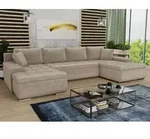 Wohnlandschaft mit Schlaffunktion Faris U-Form - Couch, Schlafsofa mit...