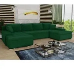 Wohnlandschaft mit Schlaffunktion Faris U-Form - Couch, Schlafsofa mit...