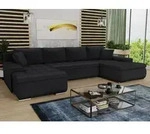 Wohnlandschaft mit Schlaffunktion Faris U-Form - Couch, Schlafsofa mit...