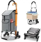 VOUNOT&reg; Aluminium Einkaufstrolley Treppensteiger, Trolly Einkaufswagen Klappbar mit