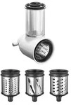 KitchenAid 5KSMVSA, Lebensmittelm&uuml;hle, Schwarz, Transparent, Wei&szlig;, Edelstahl,