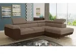 Ecksofa Caris mit Schlaffunktion und einstellbare Kopfst&uuml;tzen, Wohnlandschaft,