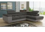 Ecksofa Caris mit Schlaffunktion und einstellbare Kopfst&uuml;tzen, Wohnlandschaft,