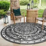 EVOCAMP Outdoor Teppich &Oslash; 240 cm rund, Kunststoffteppich, wetterfest f&uuml;r...