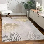 Paco Home Teppich Wohnzimmer Kurzflor Waschbar Palmen Muster Bl&auml;tter Florales Design