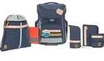 L&auml;ssig School Set Slim Unique navy 7-teilig Schulranzenset - Dunkelgrau