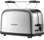 Steinborg 2 Scheiben Edelstahl Toaster | Mit Br&ouml;tchenaufsatz und...