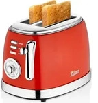Zilan 60er Jahre Retro 2 Scheiben Doppelschlitz Toaster | Edelstahl Toaster |...