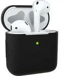 EAZY CASE - Schutzh&uuml;lle f&uuml;r AirPods 1 & 2 H&uuml;lle Schwarz Silikon Case Sto&szlig;fest mit