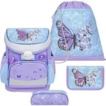 Belmil Belmil Mini-Fit ergonomisches Schulranzen-Set 4-teilig "Purple Blue Butterfly"