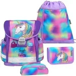 Belmil Schulranzen Set M&auml;dchen Regenbogen Einhorn "Rainbow Color" 1.Klasse