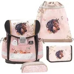 Belmil Classy ergonomisches Schulranzen-Set 4-teilig "Horse Chestnut" mit Brustgurt -