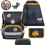 Belmil Compact ergonomisches Schulranzen-Set 5-teilig "Dragon" mit Brustgurt,