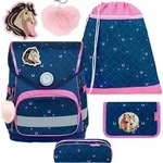 Belmil Compact ergonomisches Schulranzen-Set 5-teilig "Meet your Horses" mit