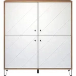 trendteam Wohnen Highboard Touch Artisan Eiche Melamin/Wei&szlig; Matt Tiefzieh 123...