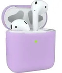 EAZY CASE - Schutzh&uuml;lle f&uuml;r AirPods 1 & 2 H&uuml;lle Lila Silikon Case Sto&szlig;fest mit