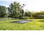 EXIT InTerra ebenerdige sports Trampolin 214x305cm - schwarz - Schwarz
