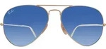 Ray-Ban AVIATOR FLASH LENSES, Erwachsener, Uni, Pilot, Gold, Nicht-polarisierte