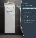 FACKELMANN Midischrank MILANO / Badschrank mit Soft-Close / Ma&szlig;e (B x H x T):...