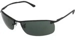 Ray-Ban RB3183, Erwachsener, Uni, Rechteckig, Schwarz, Nicht-polarisierte Linse,