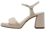 Ledersandalen mit Absatz - Wei&szlig; - 36