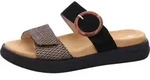 Remonte Damen gem&uuml;tliche Pantolette aus Kunstleder Textil Klettverschluss D2N51,