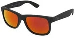 Ray-Ban JUSTIN COLOR MIX, Erwachsener, Uni, Quadratisch, Schwarz, Nicht-polarisierte